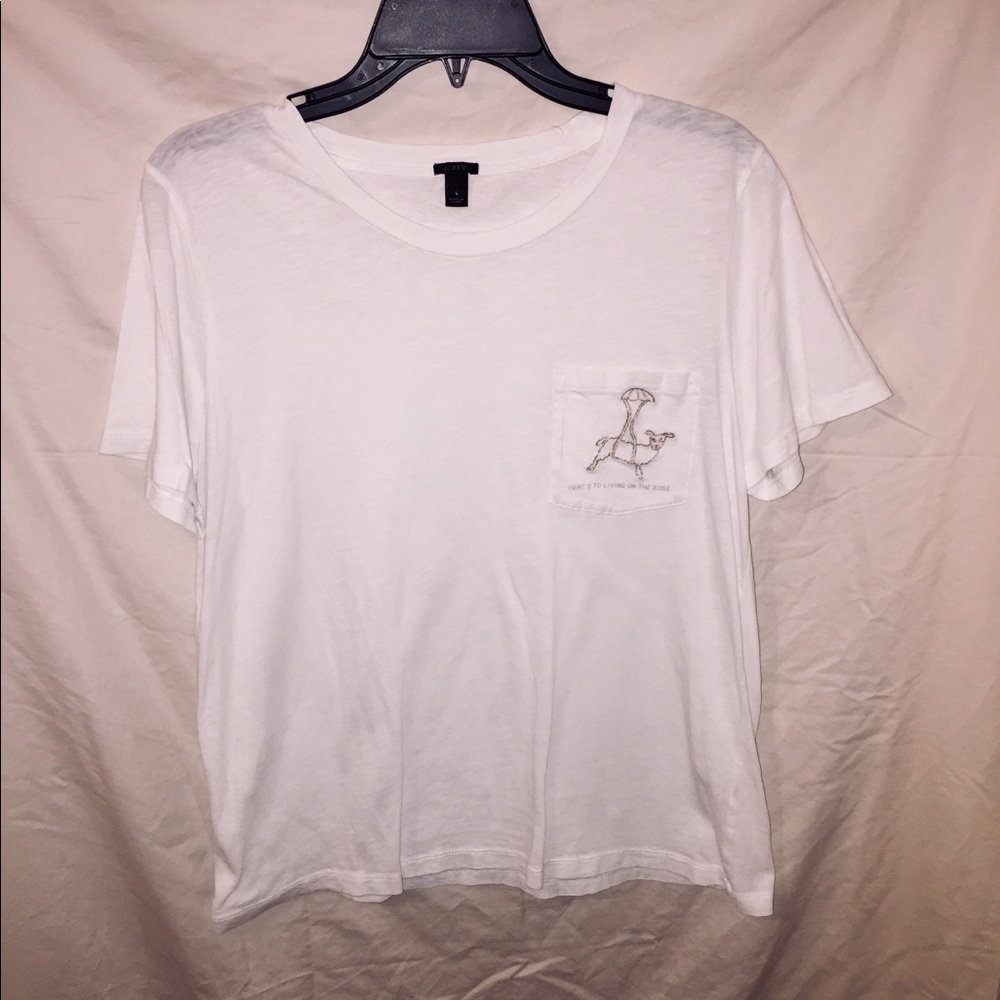 White and Gold J. Crew Shirt.